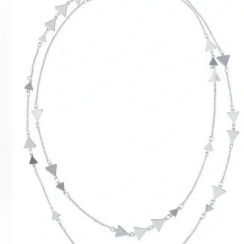Stella & Dot Silver Arrow Necklace